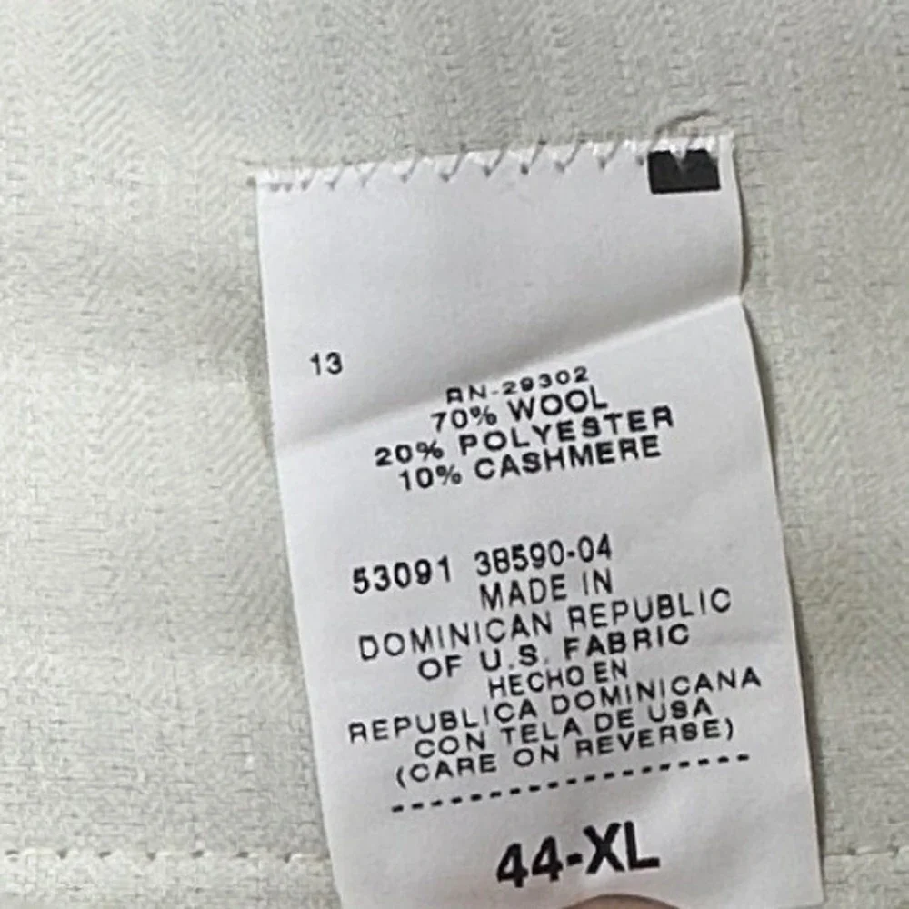 Irvine Park‎ Mens Size 44 Wool Cashmere Blend Pleated Dress Pants Tan 42x33.5